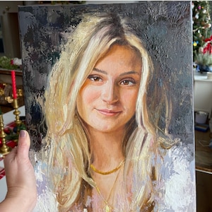 Custom Oil Portrait Commission oil  Portrait from photo Custom portrait painting Custom oil painting on canvas Art commission Gift for her