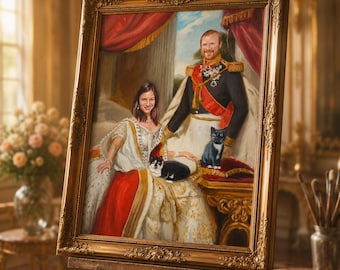 Custom Royal Family Portrait, Renaissance Family Painting, Personalized Regal Portrait from Photo, Victorian Style Wall Art, Unique Gift