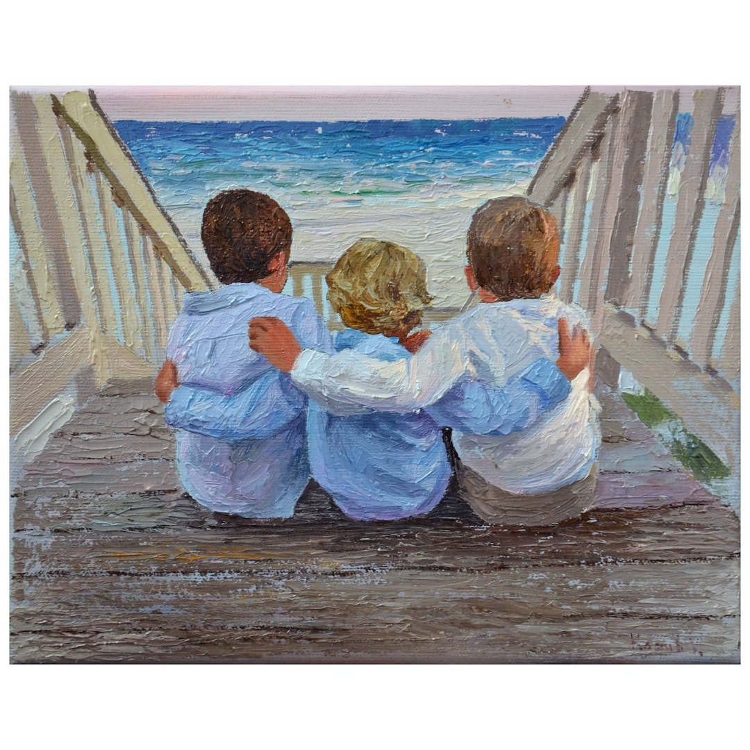 CUSTOM PAINTING From Photo Custom Kids Portrait Custom Oil Etsy