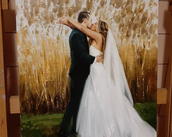 Commission Oil Portrait from Photo Custom Wedding oil Portrait Custom oil painting Custom painting from photo Commission art Wedding Gift