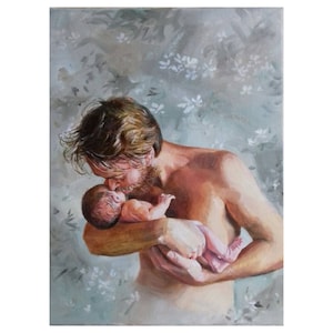 Custom Family Portrait Painting on Canvas: Personalized Oil Painting from Photo