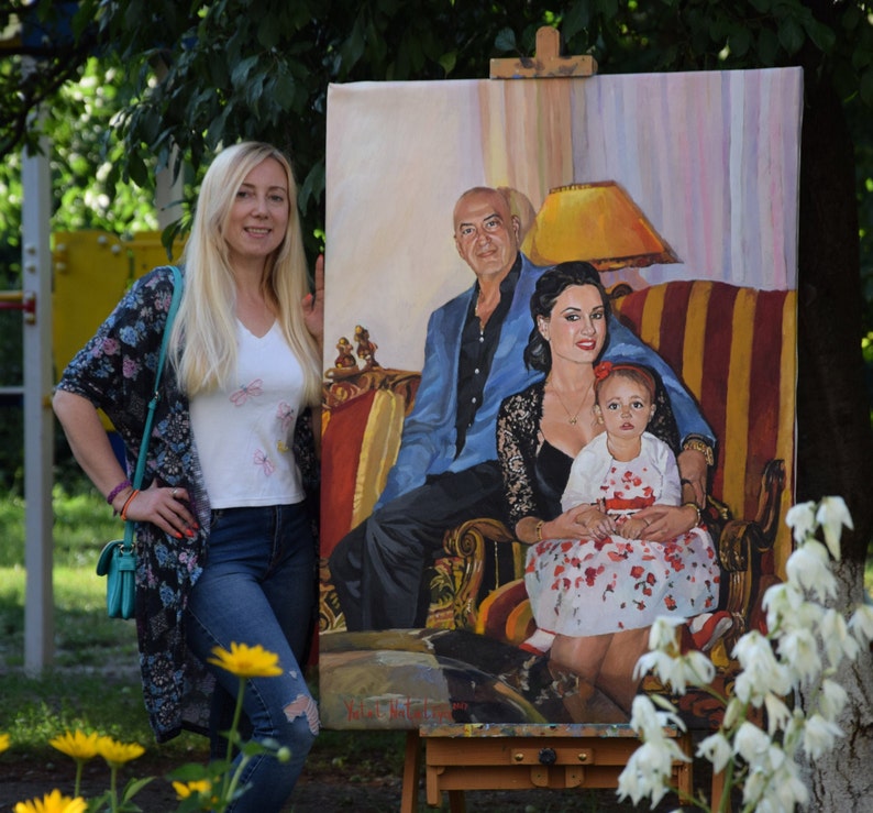 Custom Portrait Painting From Photo Wedding Portrait Christmas Gift Custom Oil Portrait Oil Painting Custom Portrait Realistic Portrait