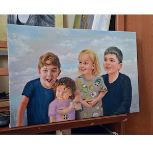Custom Oil Painting Portrait: Family, Wedding, Children, From Photo