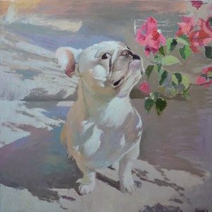 Pintura a óleo personalizada para cães: Arte de retrato de animal de estimação em memória