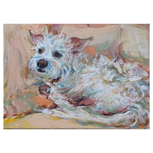 Handpainted Gifts for Pet Lovers Hand Painted Dog Portrait Custom Dog Portrait Gift Dog Lover Canvas Dog Portrait Birthday Gift Personalized