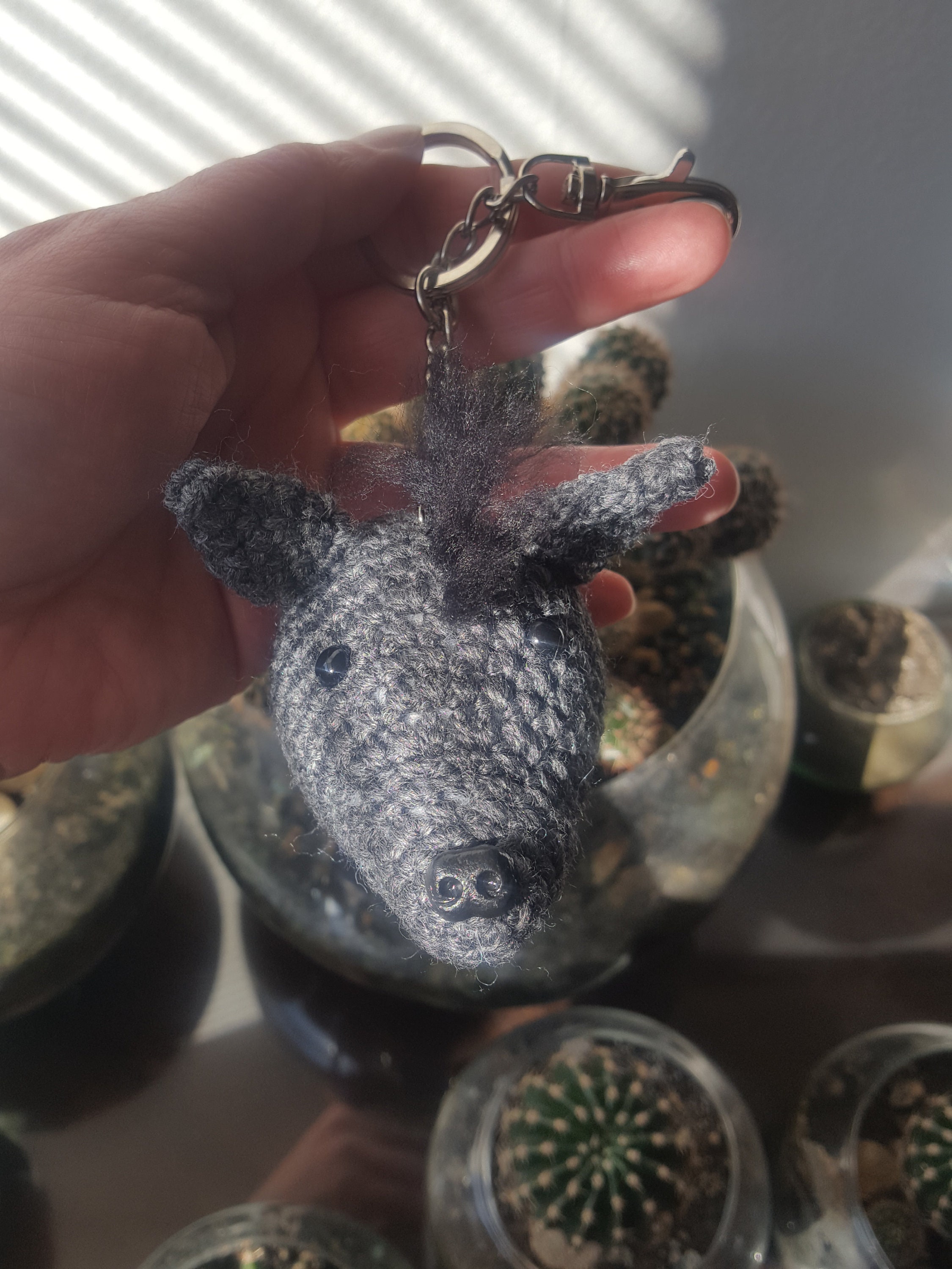 Xoloitzcuintli Crochet Keychain, Xolo Amigurumi, Handmade