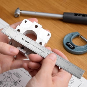 6 "Steel Rule met imperiale en metrische eenheden / / Machinist's Ruler / / Engineering Ruler / / 1/32 " en decimale inch & 1mm en 0.5mm schaalverdelingen