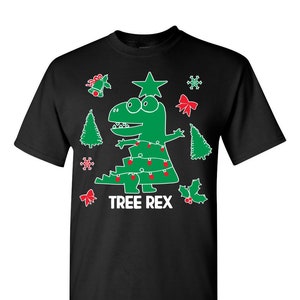Ugly Christmas T-Shirt Tree Rex Tee Shirt