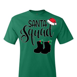 Ugly Christmas T-Shirt Santa Squad Tee Shirt