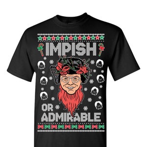 Ugly Christmas T-Shirt The Office Belsnickel Impish or Admirable Tee Shirt