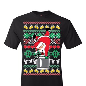 Ugly Christmas T-Shirt Santa Claus Keg Stand Tee Shirt