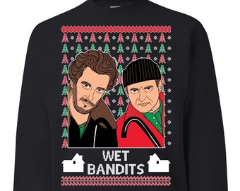 Ugly Christmas Sweater Wet Bandits Home Alone Unisex Sweatshirt