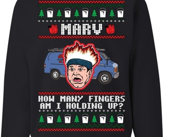 Pull De Noël 'moche' Drôle Imprimé 'Home Alone' (Seul à La Maison) - Taille S à 2XL