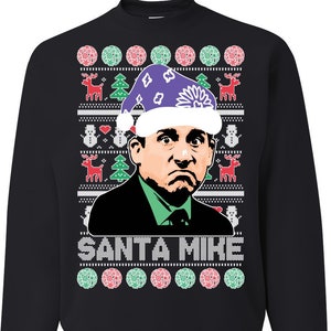 Ugly Christmas Sweater The Office Santa Mike Unisex Sweatshirt
