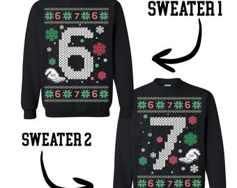 Couples Ugly Christmas Sweater 67 Unisex Sweatshirt
