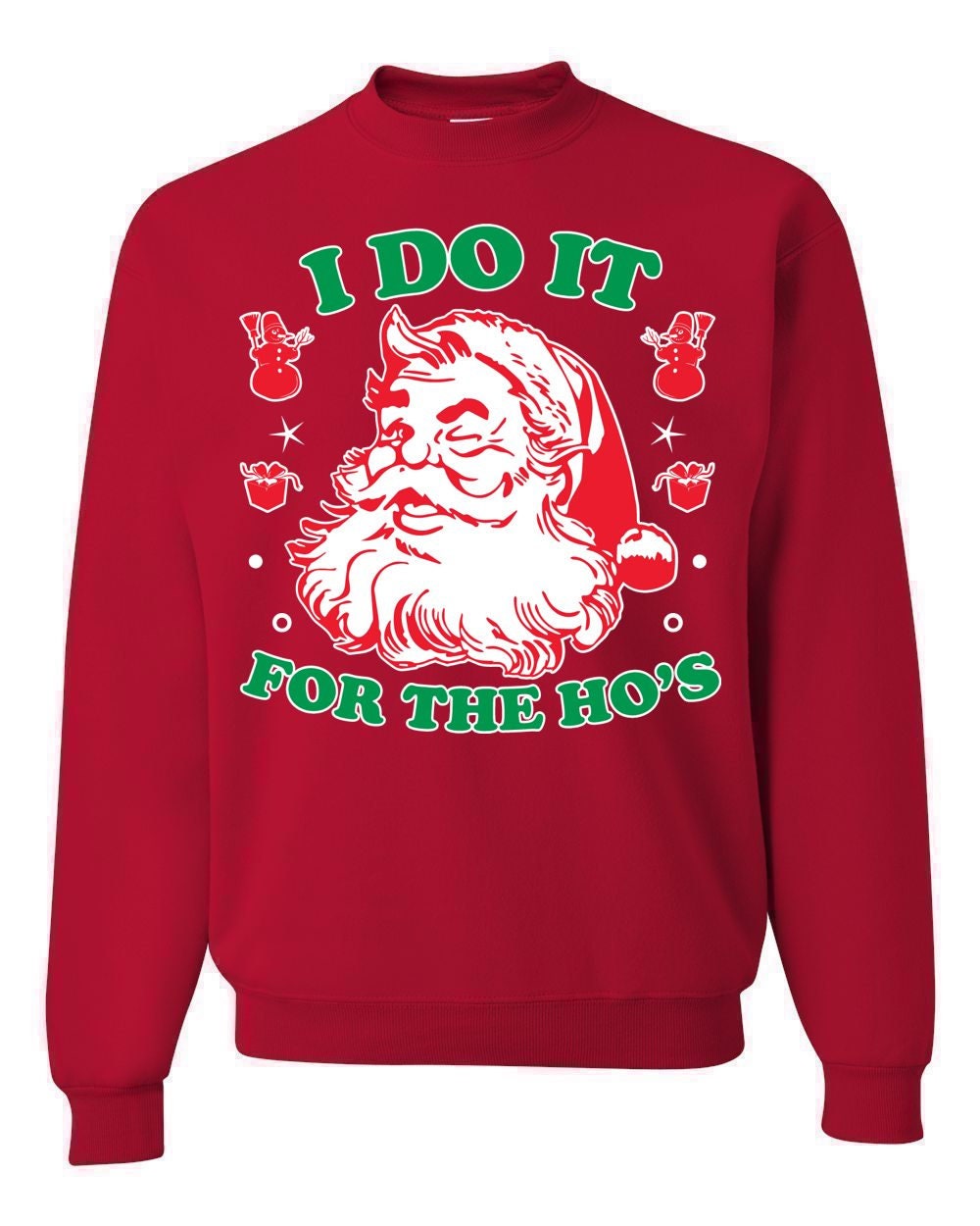 Ugly Christmas Sweater Santa Claus I Do It For the Hos Unisex | Etsy