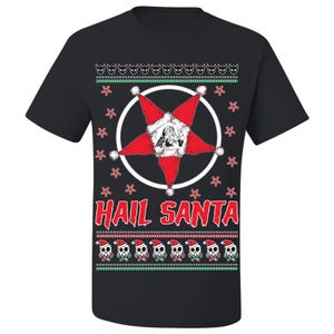 Ugly Christmas T-Shirt Hail Santa Tee Shirt