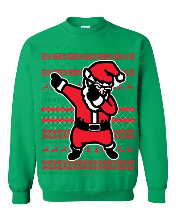 Dabbing santa ugly christmas sweater deals