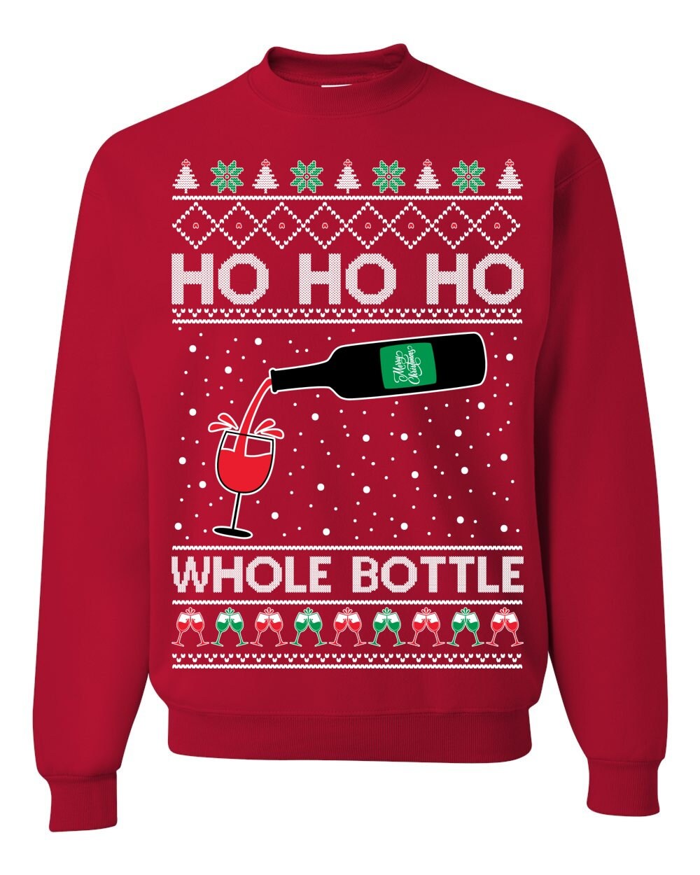 Merry Drinkmas Bouteille D'alcool Pour Sapin De Noël Manche Longue