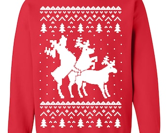 reindeer mating sweater