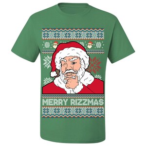 Ugly Christmas T-Shirt Merry Rizzmas Santa Claus Rizz Tee Shirt