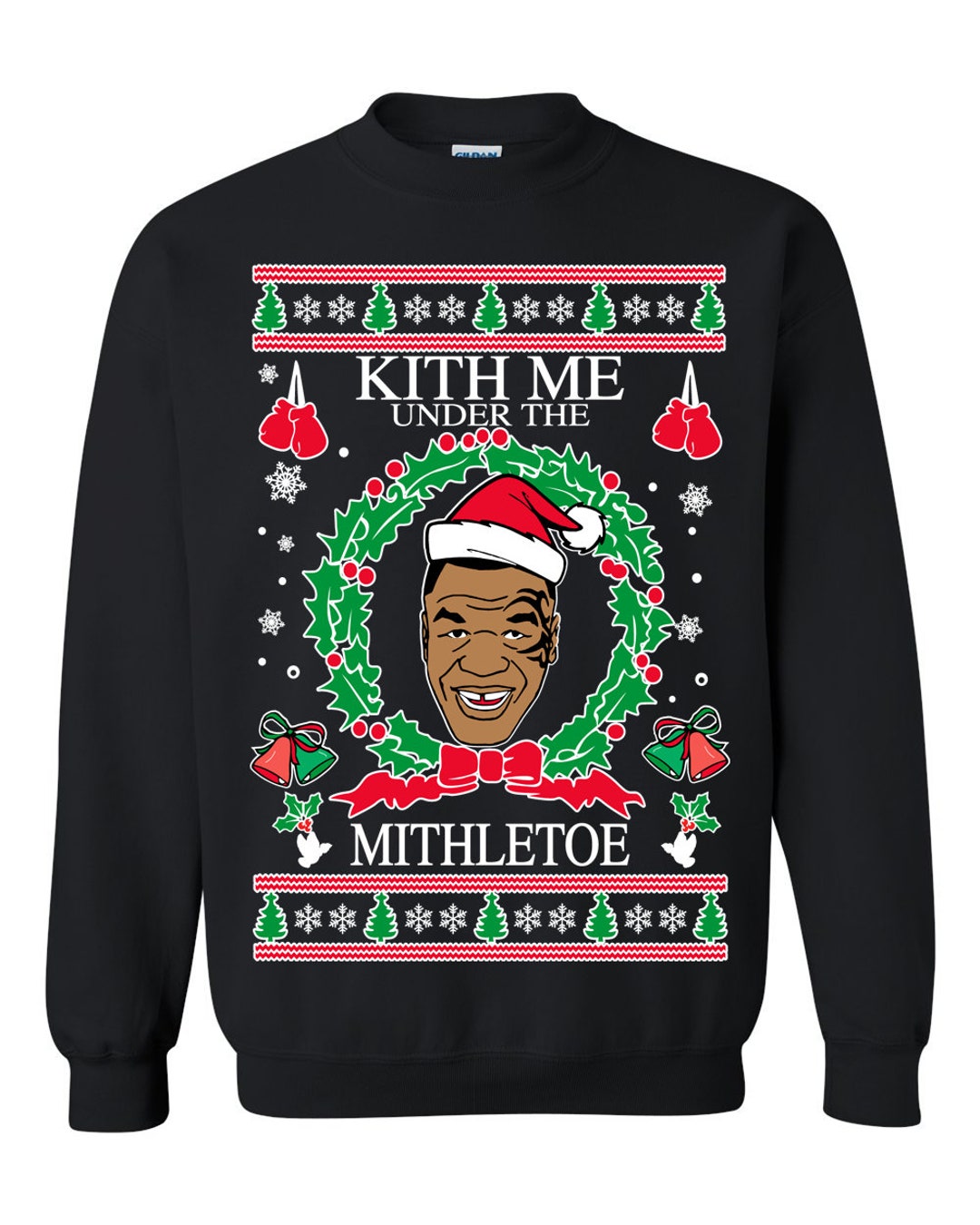 Ugly Christmas Sweater Mike Tyson Kith Me Under the Mithletoe
