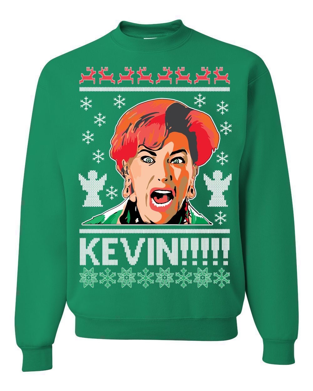 Ugly Christmas Sweater Home Alone Kevin Unisex Sweatshirt Etsy