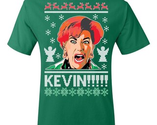 Printera Maglietta Donna 'Kevin Da Solo A Casa' - Natale Ugly Sweater Nero
