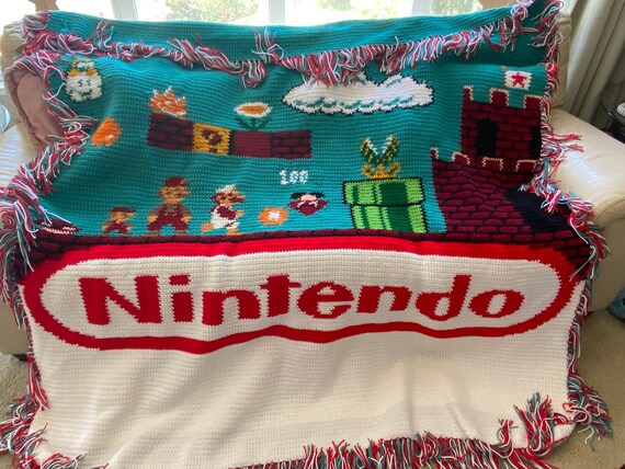 Nintendo throw blanket new arrivals