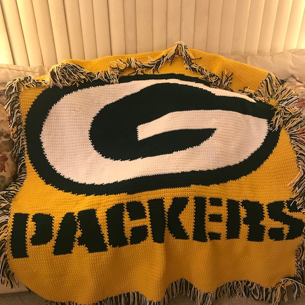 Green Bay Packers Inspired Crochet Blanket