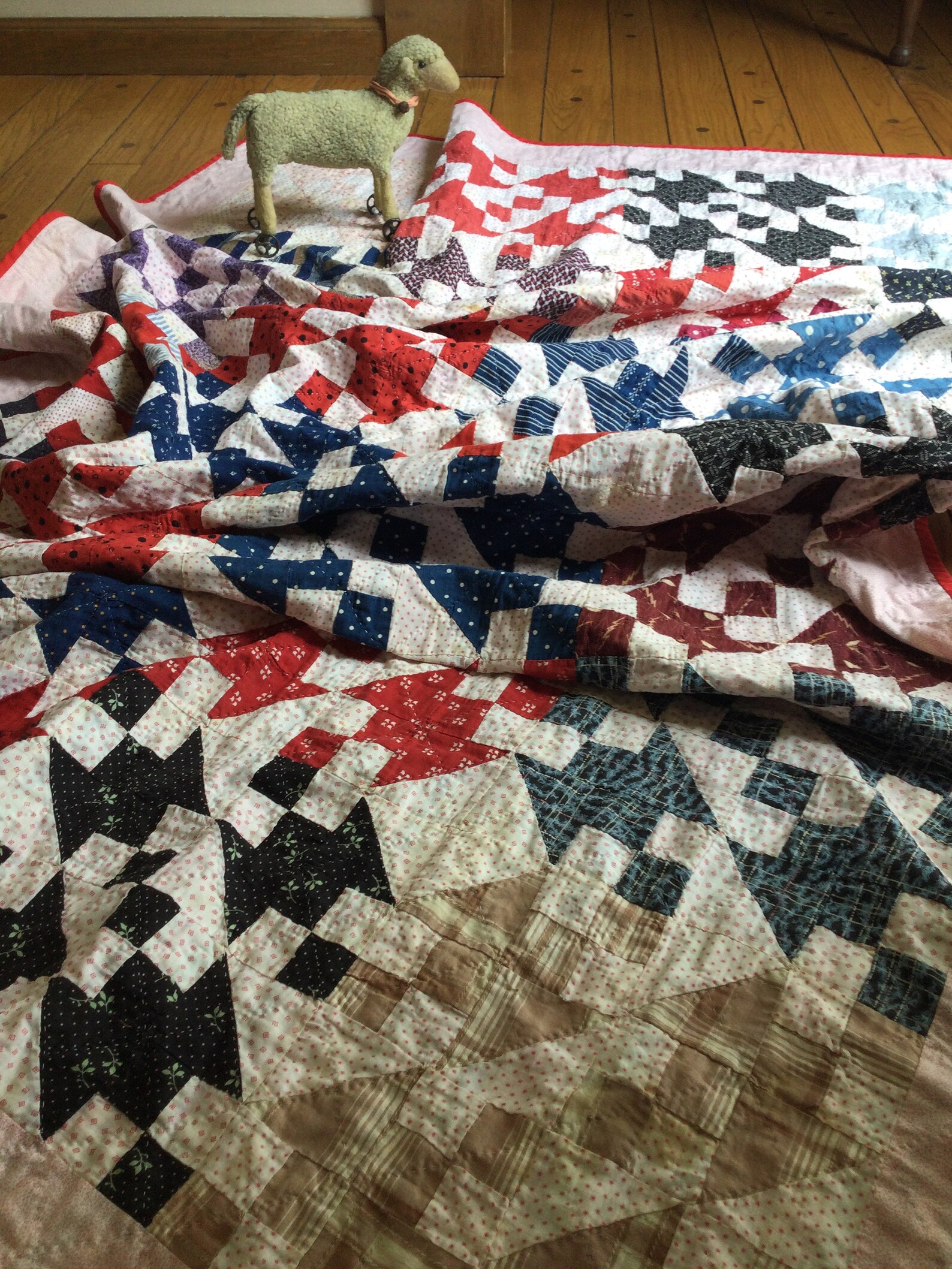 Wonderful Antique 1880s Broken Sugar Bowl Quilt BEST Indigo Etsy