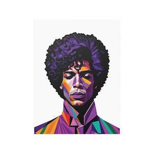 Prince Purple Rain Pop Art Poster | WPAP Style | Vertical Sizes Available