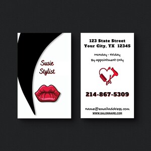 Stylist Business Card Template for print your own