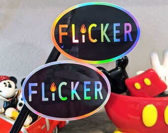 Rainbow Flicker Stickers - Great for Laptop, Journal, Notebook, Folder, Mirror, Reusable Water Bottle, Hydro Flask, School Locker, iPhone