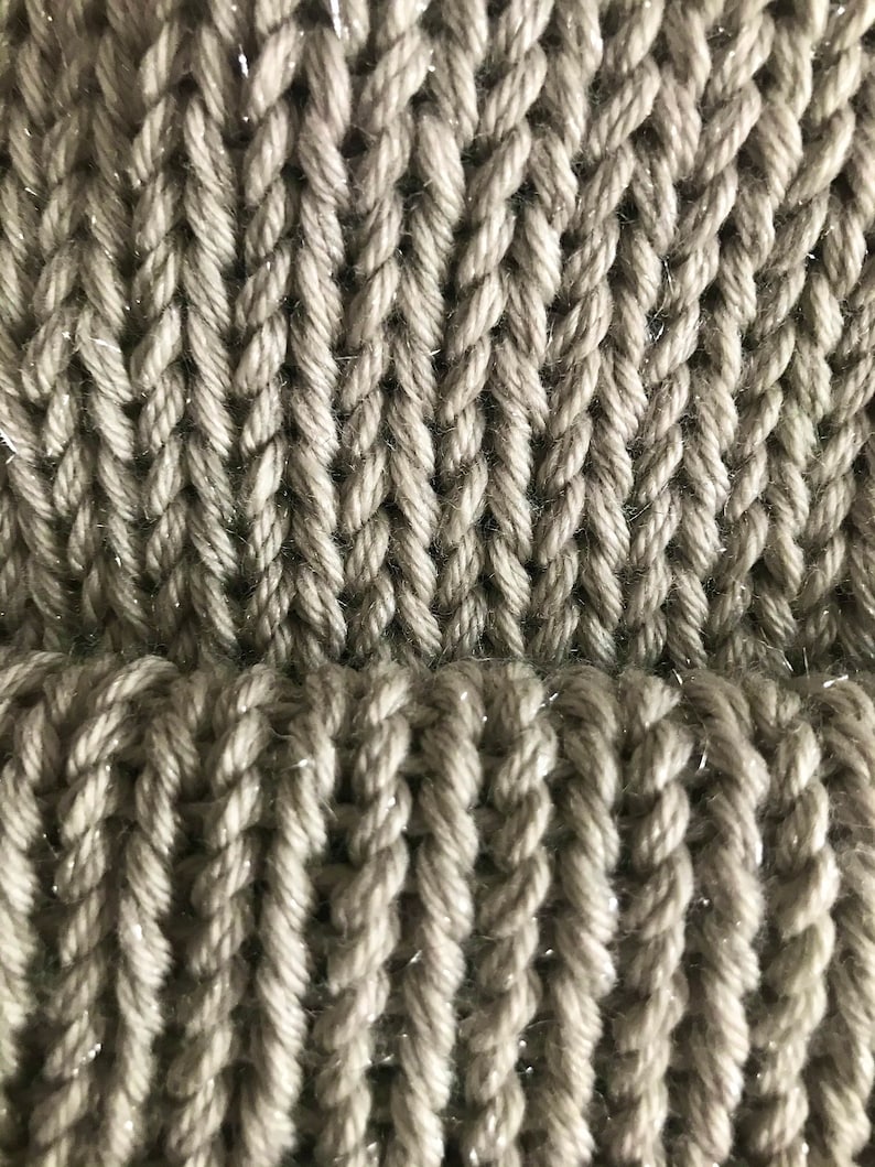 Reversible Extra Thick Cuffed Organic Wool Mix Beanie Hat