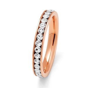 Rose Gold Titanium Ring,3mm Titanium Ring,Anniversary Ring,Engagement Ring,Ladies Titanium Ring,Stackble Ring,18k Rose Gold,Comfort Fit