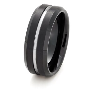 Black Tungsten Wedding Ring,Black Wedding Ring,Tungsten Carbide Ring,Anniversary Ring,Men & Women,Black Wedding Band,Black Brush Ring