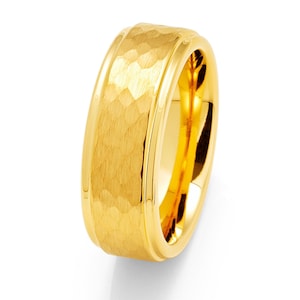 Men&#39;s Tungsten Wedding Band,Yellow Gold Tungsten Ring,Silver Tungsten Ring,Anniversary Ring,8mm Tungsetn Ring,Engagement Ring,Comfort Fit
