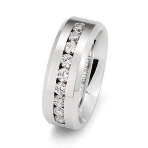 Men's Silver Titanium Wedding Ring,titanium Wedding Ring,8mm Titanium ...