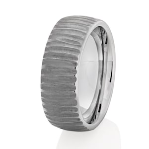 Gray Tungsten Wedding Ring,Men & Women,Grooved Ring,Tungsten Carbide Ring,Anniversary Ring,Engagement Ring,8mm Tungsten Ring,Comfort Fit
