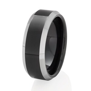 Black Tungsten Wedding Band,Black Tungsten Ring,Anniversary Ring,Black Wedding Band,Tungsten Carbide Ring,Anniversary Ring,Men & Women