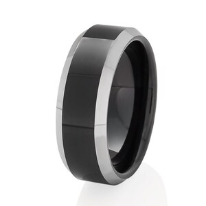 Black Tungsten Wedding Ring,Anniversary Ring,Black Tungsten Wedding Band,Tungsten Carbide Ring,Unique Tungsten Ring,Engagement Ring