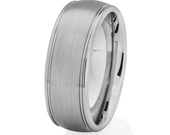 Silver Tungsten Wedding Band, Brushed Dome Ring, Comfort Fit Band, Men's Wedding Band, Women's Wedding Band, Men's Tungsten Ring, Women's