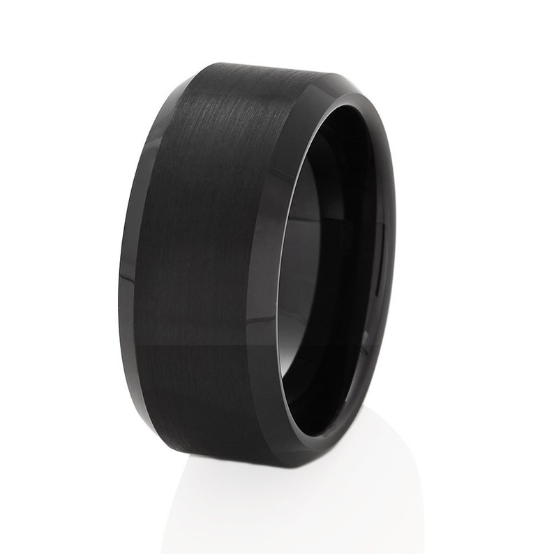 Black Tungsten Ring,Black Wedding Band,Tungsten Carbide Ring,Anniversary Ring,Engagement Ring,Men /& Women,Black Tungsten Ring,Brush Ring