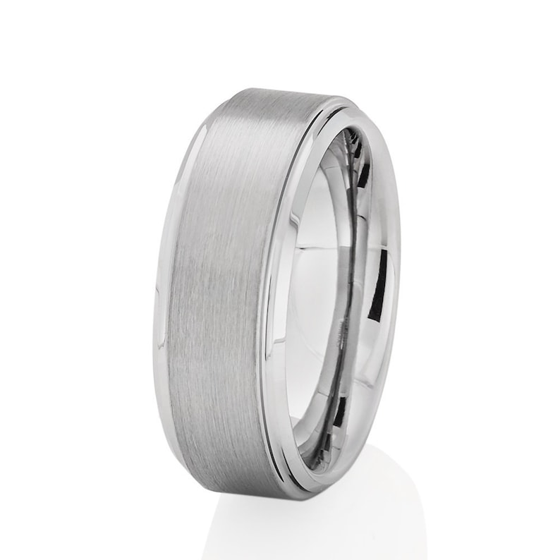 Silver Tungsten Wedding Ring,Tungsten Carbide Ring,Anniversary Ring,Men /& Women,Tungsten Wedding Band,Unique Tungsten Ring,Brush Ring