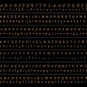 May include: A visual comparison of different fonts, including Adore, Arial, Commercial Script, Fanciful, French Script, Monotype Corsiva, and Times New Roman. Each font is displayed in uppercase and lowercase letters, as well as numbers 0-9.