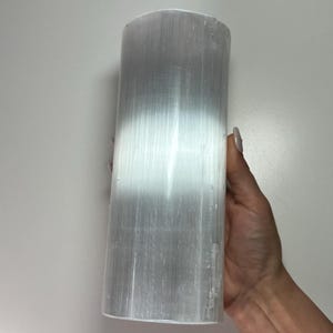 Cylinder Selenite Lamp from Morocco