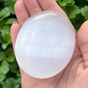 Selenite Palm Stone