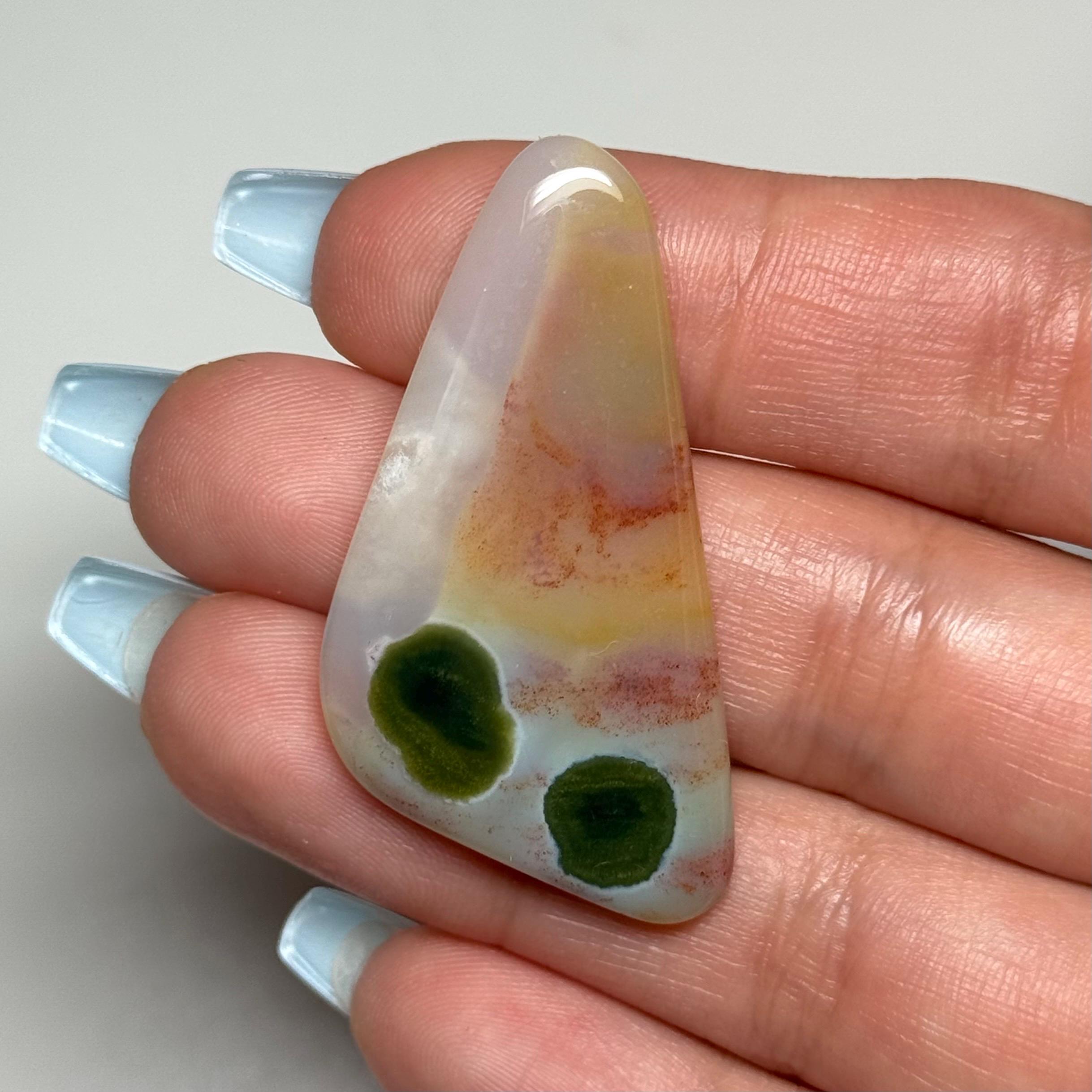 1st Vein Old Stock Ocean Jasper Cabochon from Marovato, Madagascar