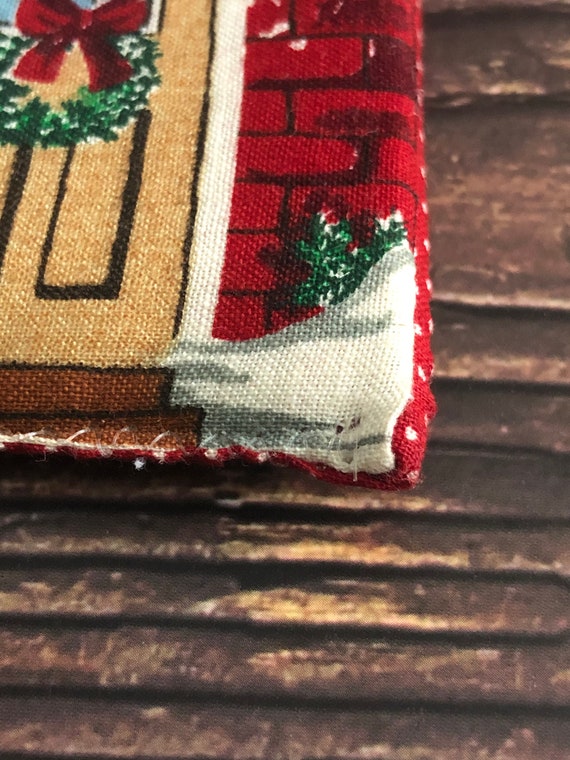 Vintage Printed Christmas Village Town Hand Sewn … - image 8